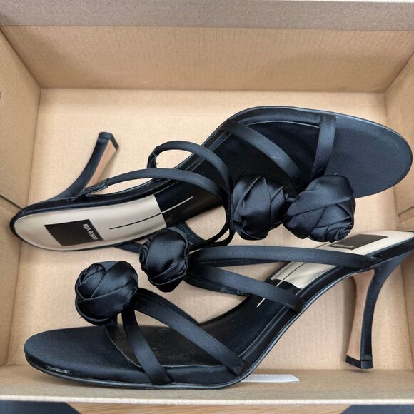Dolce Vita Linzy Sandal Onyx Satin Womens Sz 9.5 - Picture 3 of 9